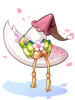 [衣装] 桜の白魔女帽子