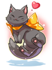 甘えた黒猫